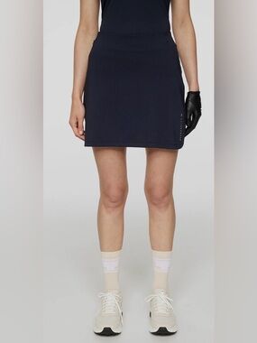 J.LINDEBERG Swinga Mid Skirt Navy Golf Athletic Skort Sz S Stretch